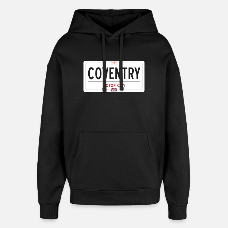 Panneau de place de Coventry - Sweat à capuche unisexe Stanley/Stella Oversized - noir