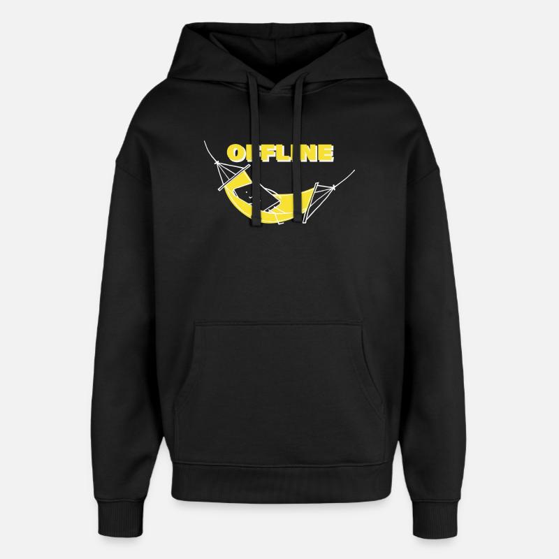 OFFLINE - Oversized Unisex Hoodie von Stanley/Stella - Schwarz