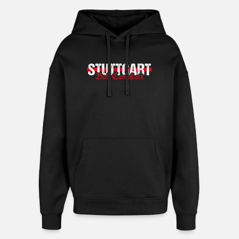 Stuttgart Bad Cannstatt altdeutsch - Oversized Unisex Hoodie von Stanley/Stella - Schwarz