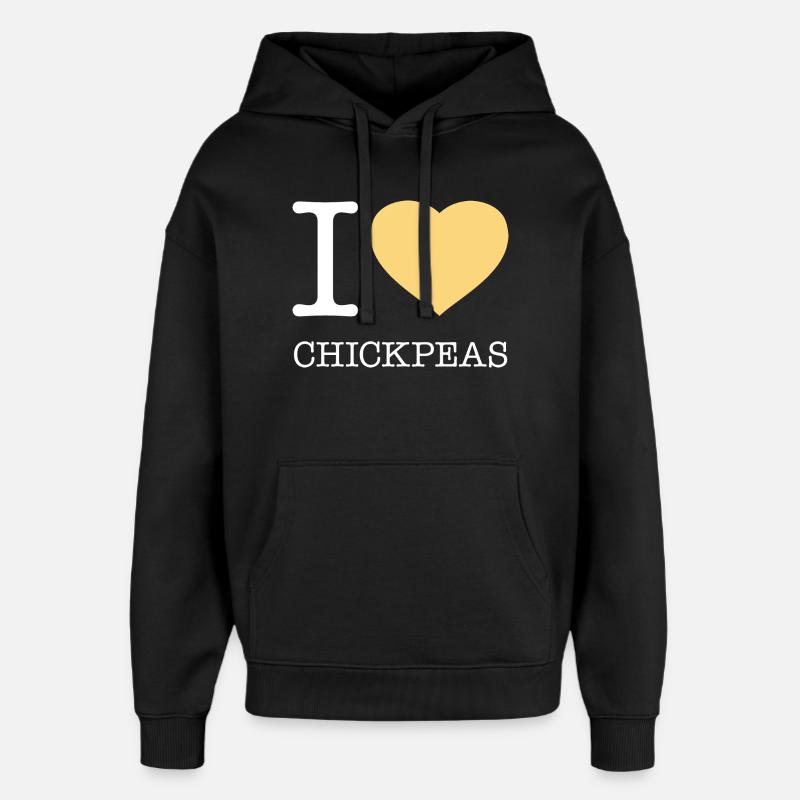 I LOVE CHICKPEAS - Oversized Unisex Hoodie von Stanley/Stella - Schwarz