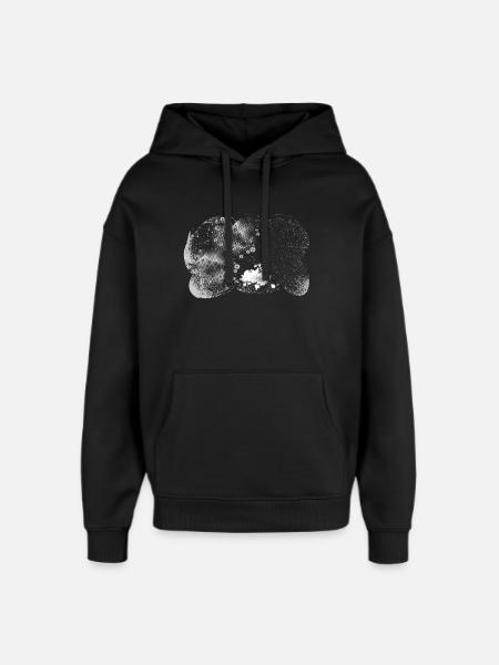 Supernova Orbit Baggrund gennemsigtig stormfuld - Hættetrøje unisex Stanley/Stella Oversized - sort