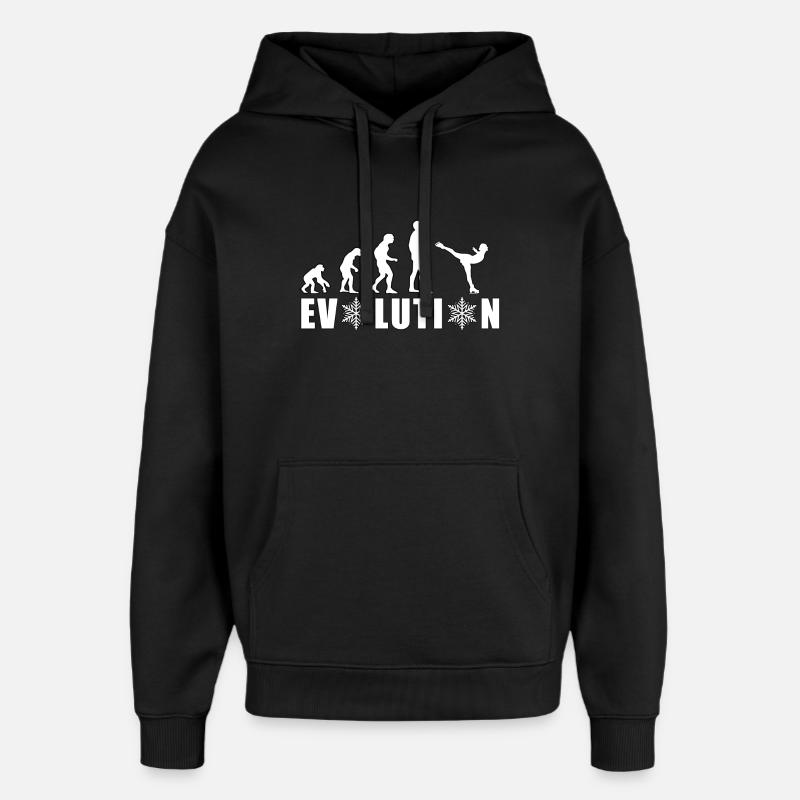 EVOLUTION PATINAGE ARTISTIQUE HIVER NEIGE - Sweat à capuche unisexe Stanley/Stella Oversized - noir