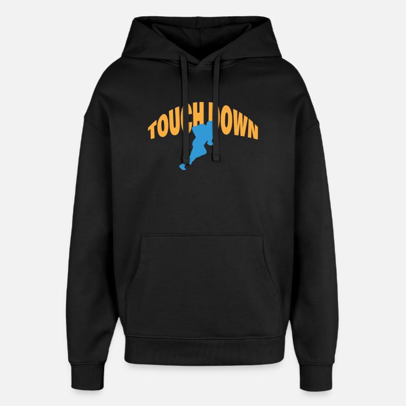 TOUCH DOWN - Oversized Unisex Hoodie von Stanley/Stella - Schwarz
