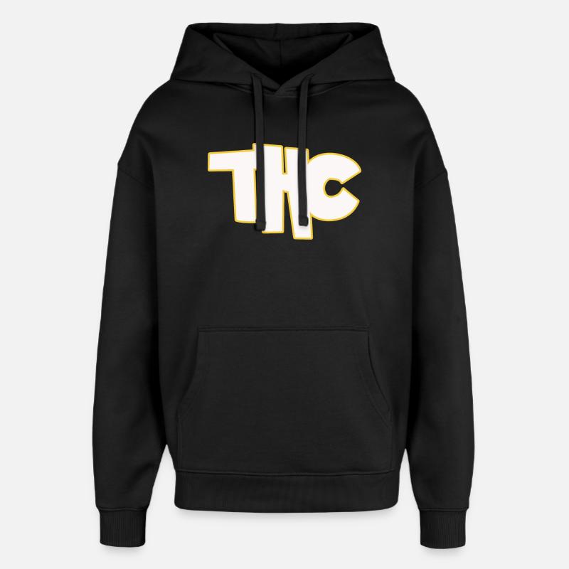 THC - Sweat à capuche unisexe Stanley/Stella Oversized - noir