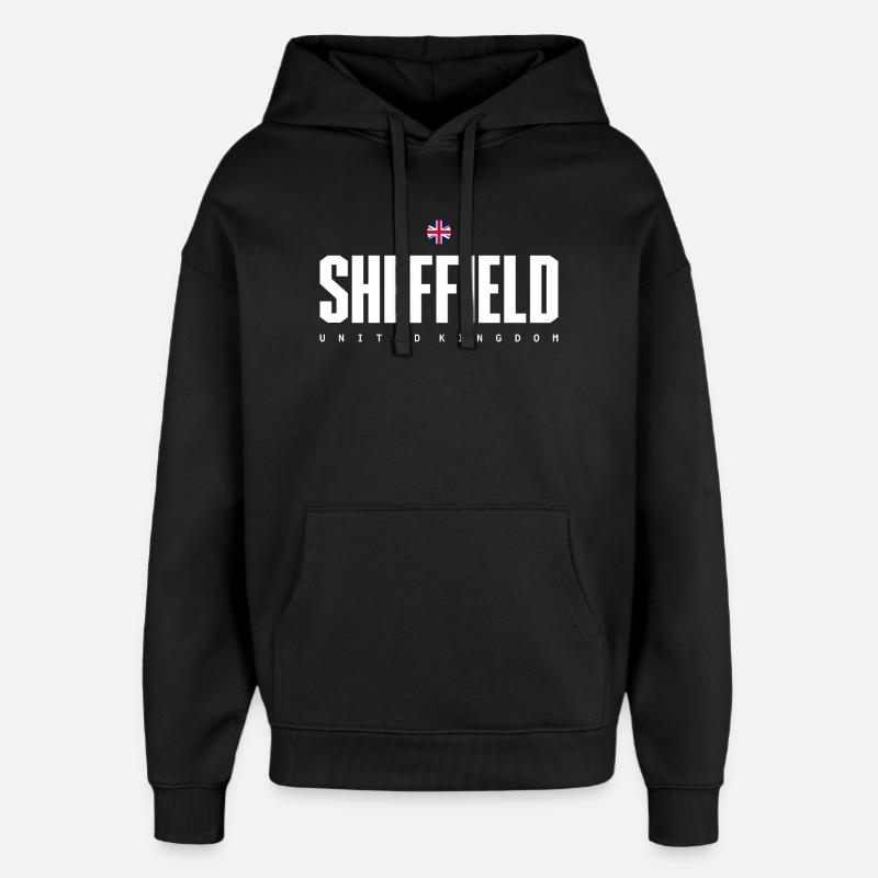 Sheffield - Oversized Unisex Hoodie von Stanley/Stella - Schwarz