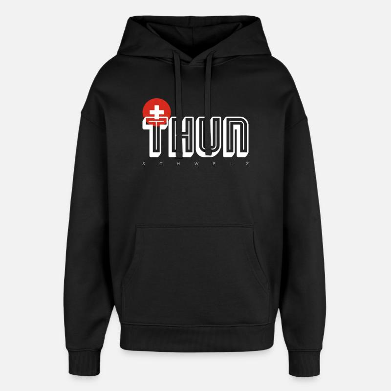 Thun - Oversized Unisex Hoodie von Stanley/Stella - Schwarz
