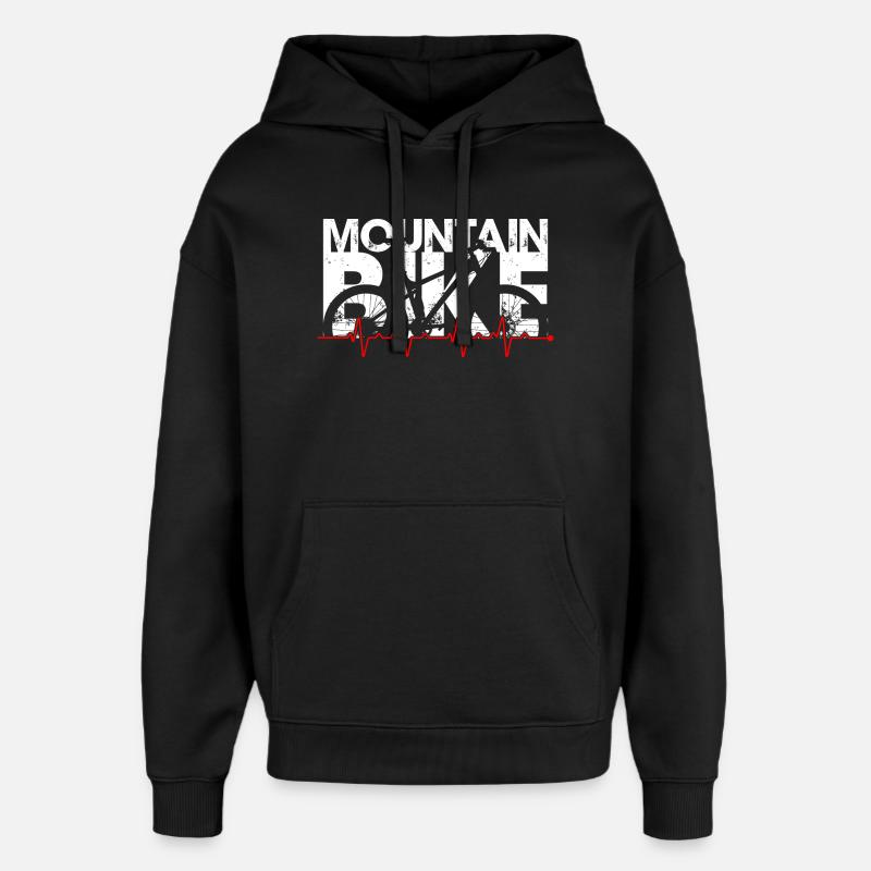 Rythme du VTT - Sweat à capuche unisexe Stanley/Stella Oversized - noir