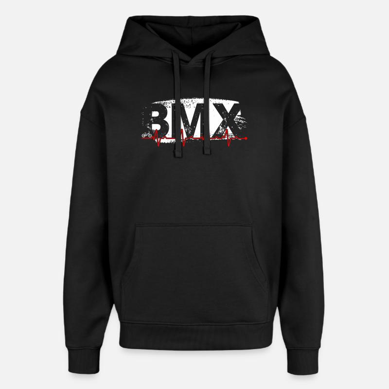 BMX Pulse Graffiti - Sweat à capuche unisexe Stanley/Stella Oversized - noir