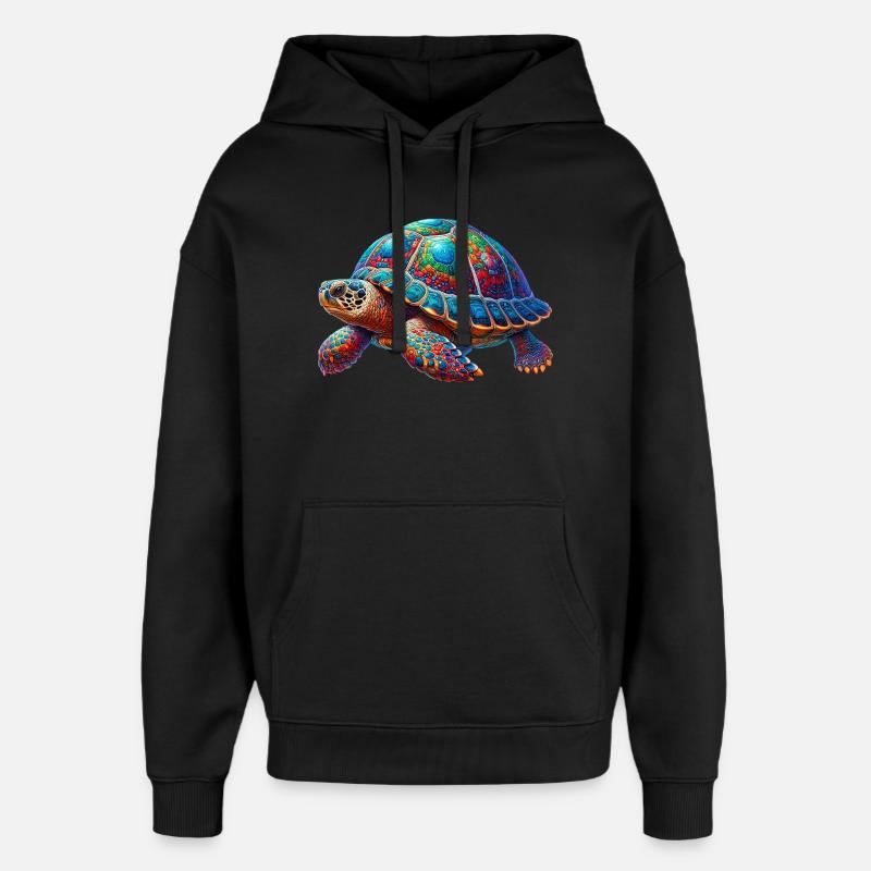 Tortue - Sweat à capuche unisexe Stanley/Stella Oversized - noir