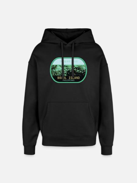 Chocolate Hills i Bohol, Filippinerna - Stanley/Stella Oversized Huvtröja Unisex - svart