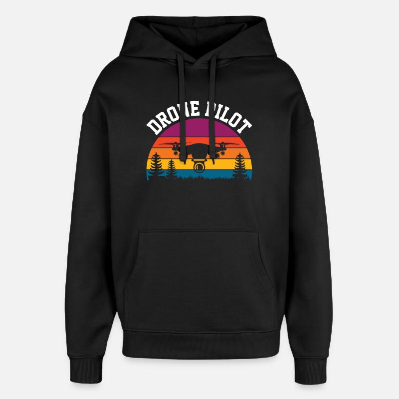 Drohnen-Pilot - Oversized Unisex Hoodie von Stanley/Stella - Schwarz