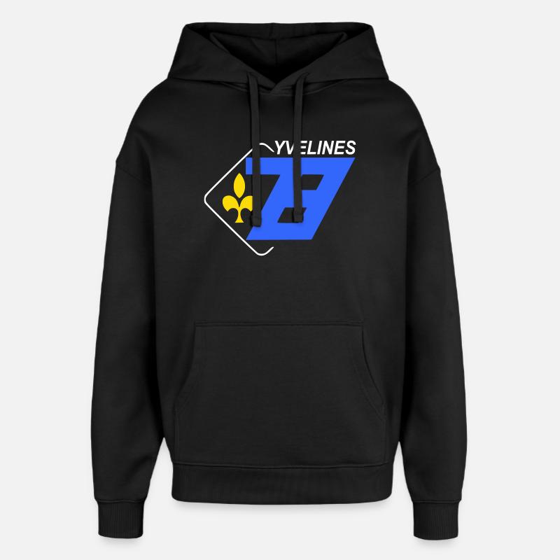 Yvelines - Sweat à capuche unisexe Stanley/Stella Oversized - noir