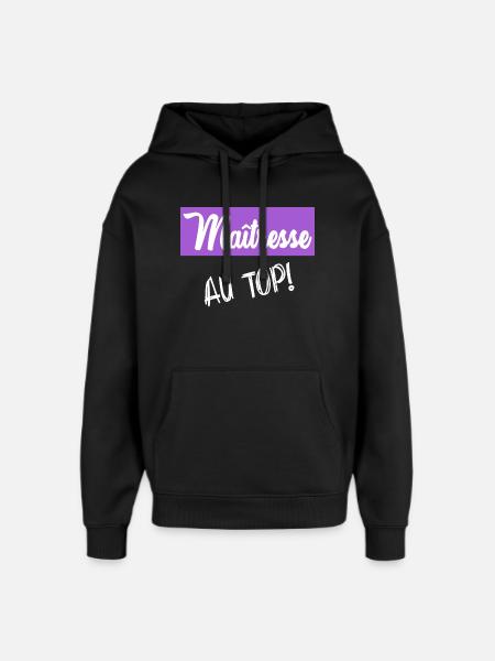DANKE, HERRIN - Oversized Unisex Hoodie von Stanley/Stella - Schwarz