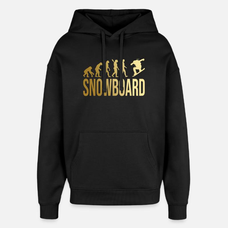 Evolution Snowboard - Oversized Unisex Hoodie von Stanley/Stella - Schwarz