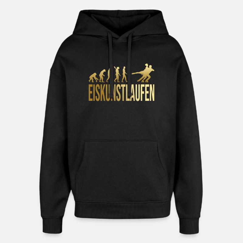 Evolution Eiskunstlaufen - Oversized Unisex Hoodie von Stanley/Stella - Schwarz