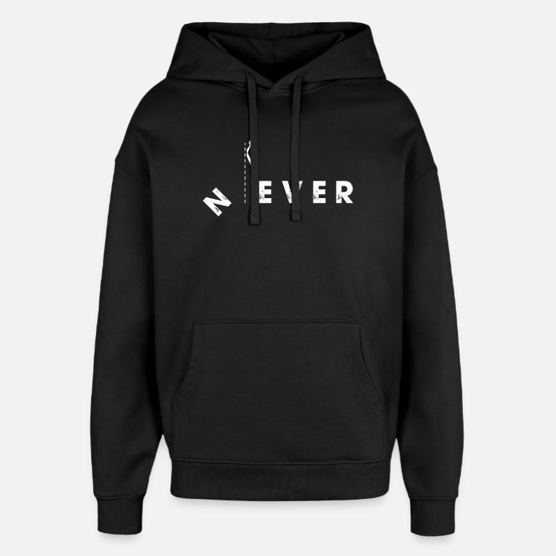Niemals Grenzen schneiden Scherendesign - Oversized Unisex Hoodie von Stanley/Stella - Schwarz