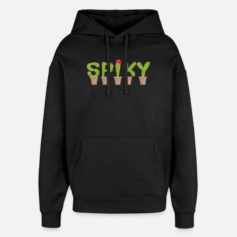 Cactus épineux - Thé de cactus - Sweat à capuche unisexe Stanley/Stella Oversized - noir