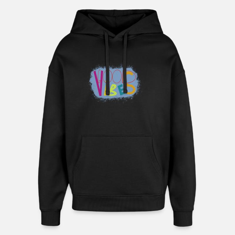 Vibrant Vibes Art Design - Sweat à capuche unisexe Stanley/Stella Oversized - noir