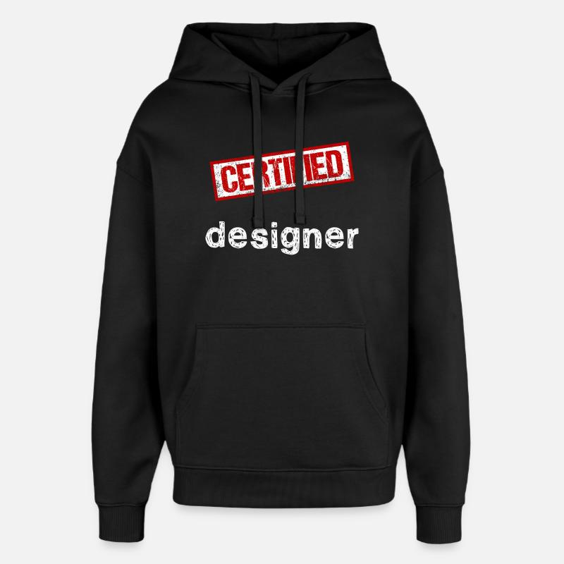 Designer - Oversized Unisex Hoodie by Stanley/Stella - black