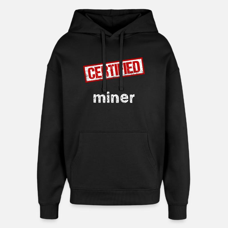 Bergarbeiter - Oversized Unisex Hoodie von Stanley/Stella - Schwarz