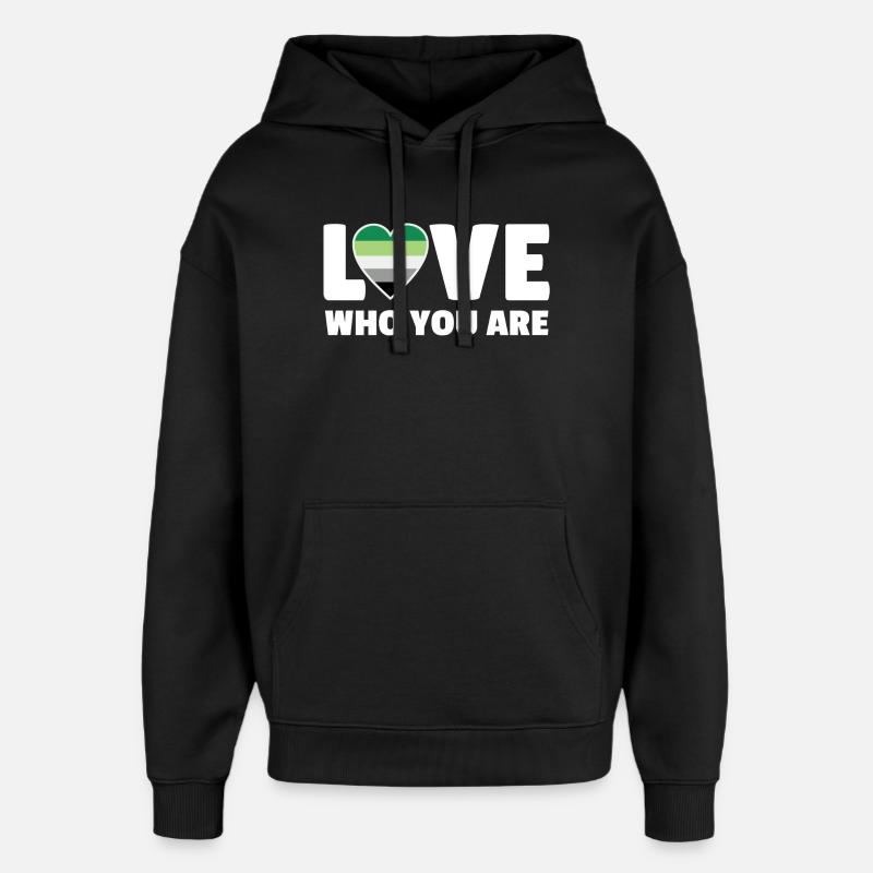 Aimez qui vous êtes - Sweat à capuche unisexe Stanley/Stella Oversized - noir
