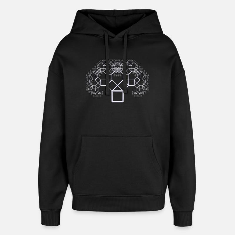 Pythagorasbaum weiss - Oversized Unisex Hoodie von Stanley/Stella - Schwarz