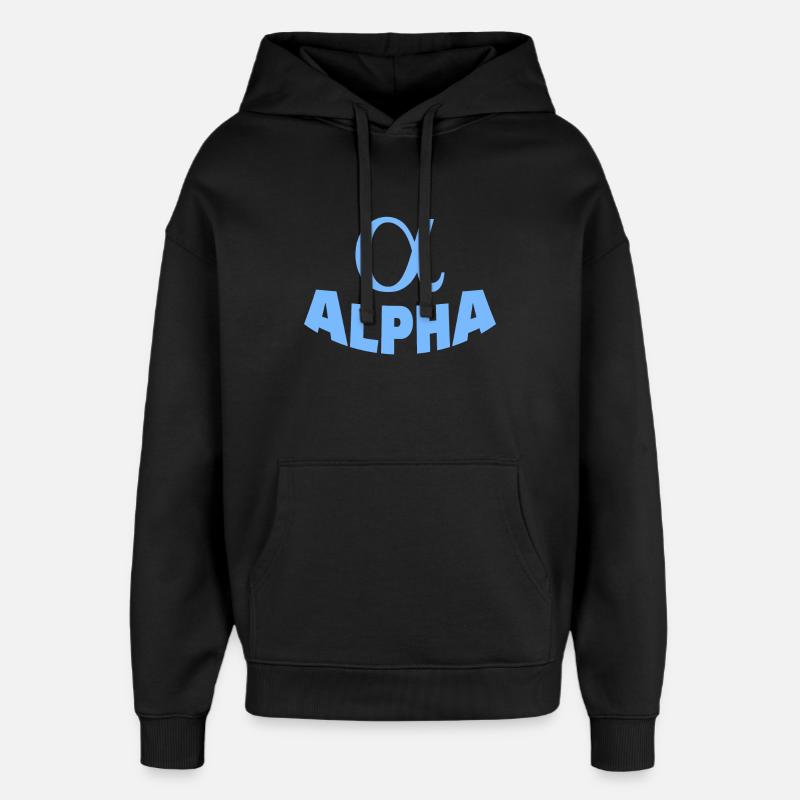 ALPHA - Sweat à capuche unisexe Stanley/Stella Oversized - noir