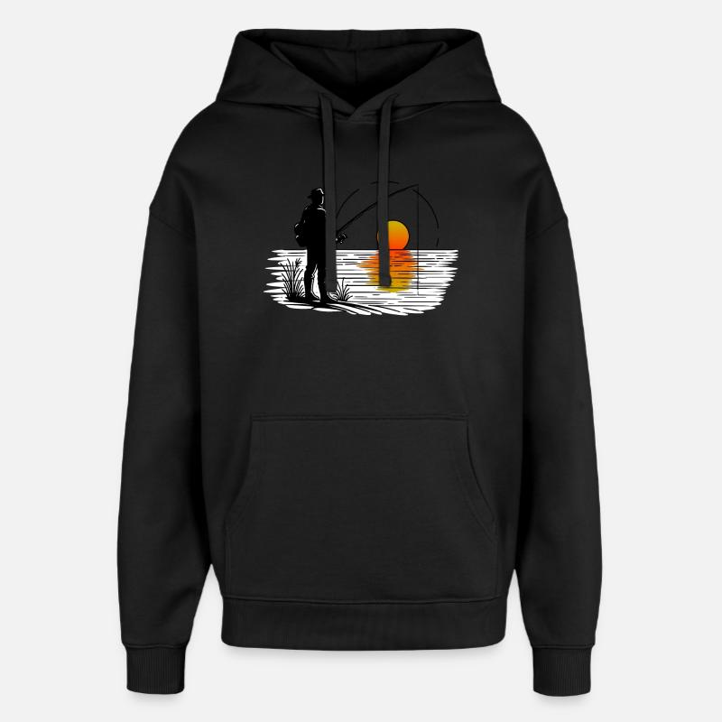 Pêcheur 3 - Sweat à capuche unisexe Stanley/Stella Oversized - noir