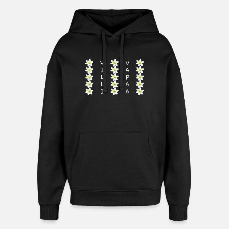 SAUVAGE ET LIBRE - Sweat à capuche unisexe Stanley/Stella Oversized - noir