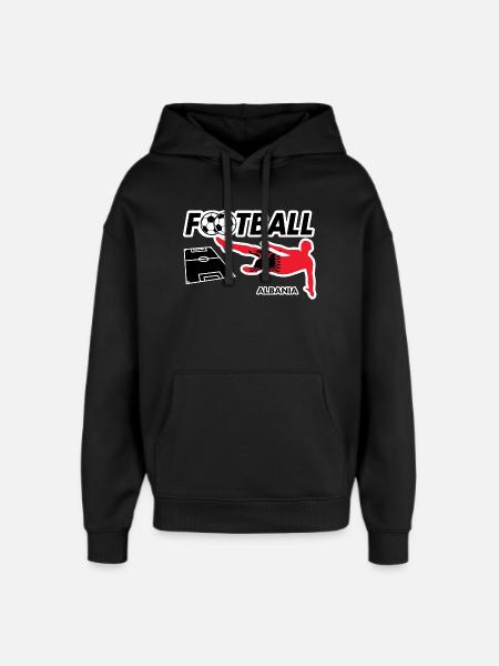 Fußball Fieber Albanien - Oversized Unisex Hoodie von Stanley/Stella - Schwarz