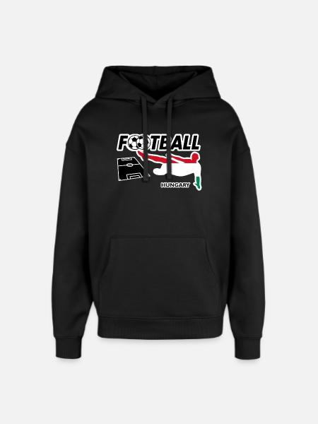 Fußball Fieber Ungarn - Oversized Unisex Hoodie von Stanley/Stella - Schwarz
