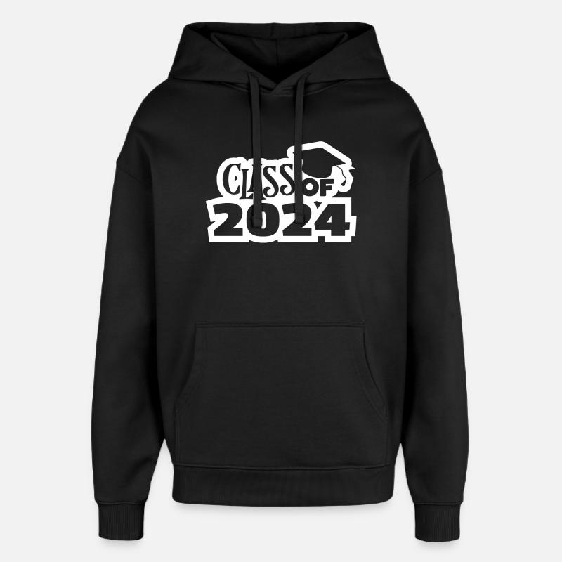 baccalauréat, BAC, bac, bachelier - Sweat à capuche unisexe Stanley/Stella Oversized - noir