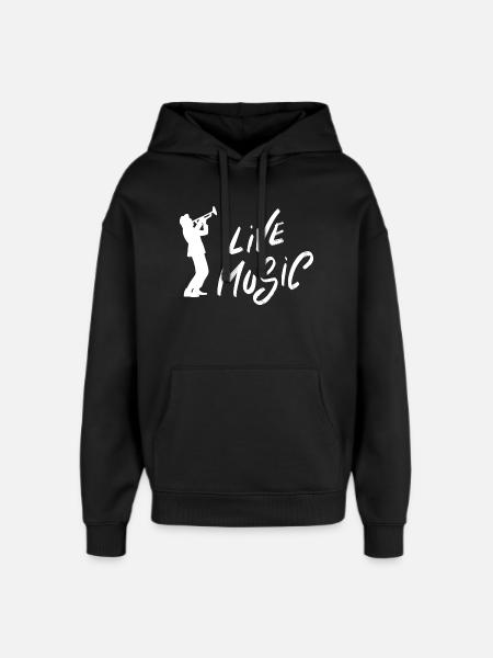 Live Music lovers - Oversized Unisex Hoodie by Stanley/Stella - black