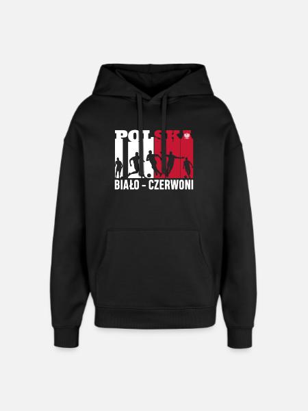 Polish football - Oversized Unisex Hoodie by Stanley/Stella - black