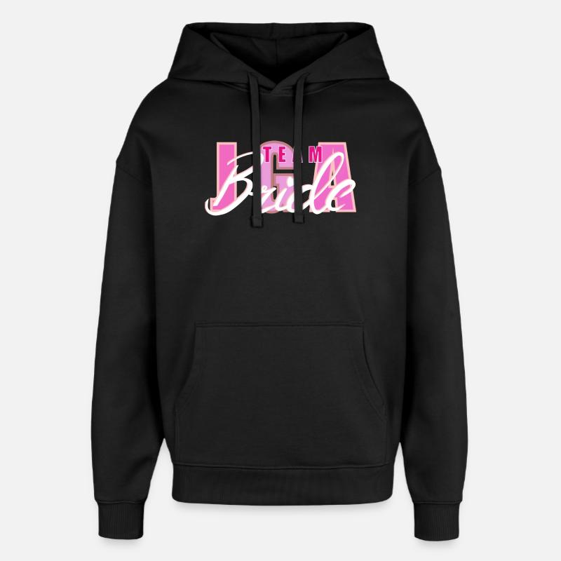 Team Bride Herz Logo Design - Oversized Unisex Hoodie von Stanley/Stella - Schwarz