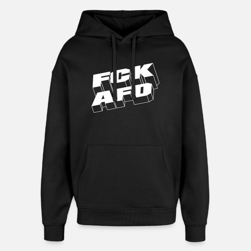 FCKAFD - Oversized Unisex Hoodie von Stanley/Stella - Schwarz