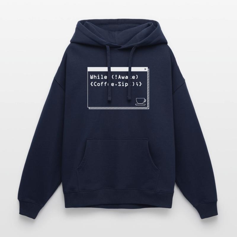 Programmers generate code from coffee Oversized Unisex Hoodie by Stanley/Stella