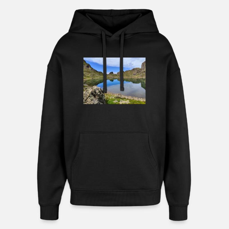 Lac Robert - Sweat à capuche unisexe Stanley/Stella Oversized - noir