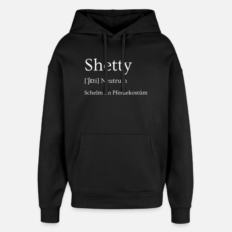 Shetty - Schelm im Pferdekostüm - Oversized Unisex Hoodie von Stanley/Stella - Schwarz