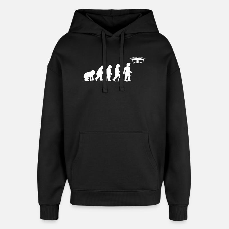 Drohnenpilot Evolution Quadrocopter - Oversized Unisex Hoodie von Stanley/Stella - Schwarz