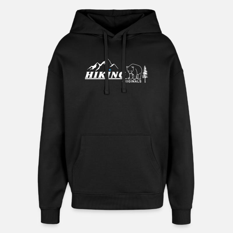 Randonnées originales - Sweat à capuche unisexe Stanley/Stella Oversized - noir