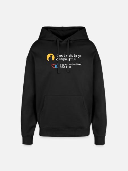 Camping Camper - Oversized Unisex Hoodie von Stanley/Stella - Schwarz