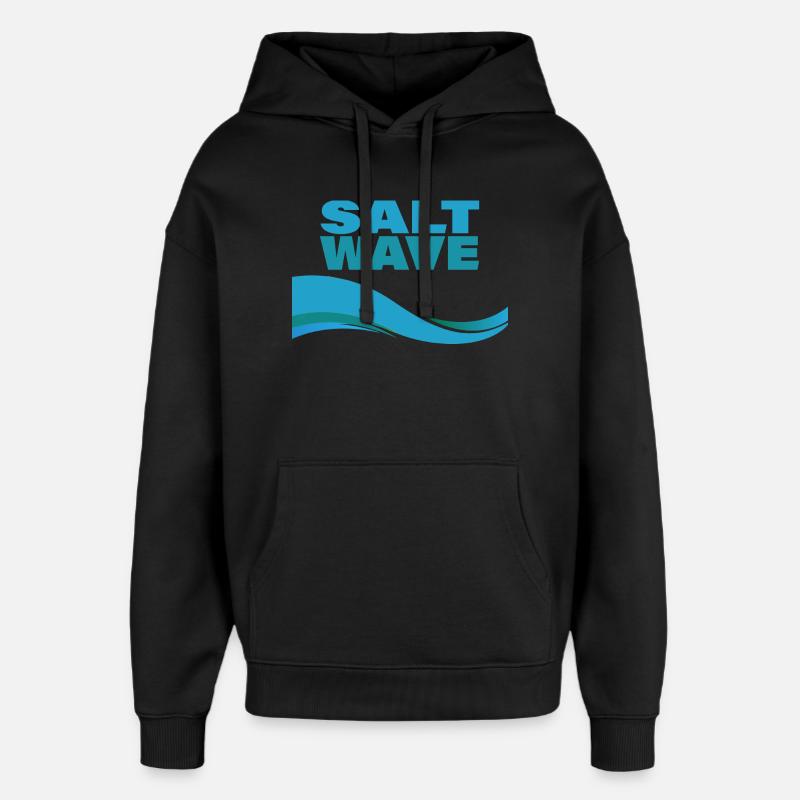 VAGUE DE SEL - Sweat à capuche unisexe Stanley/Stella Oversized - noir