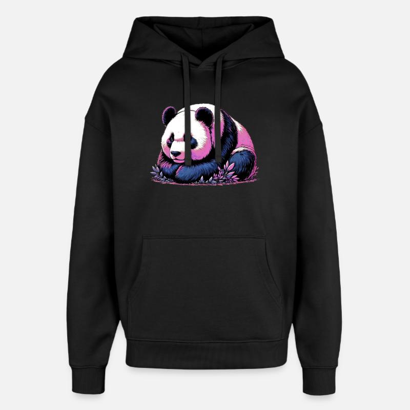 Panda - Oversized Unisex Hoodie von Stanley/Stella - Schwarz