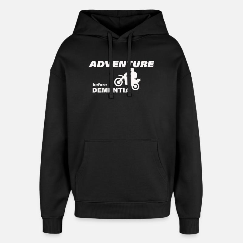 AVENTURE À MOTO - Sweat à capuche unisexe Stanley/Stella Oversized - noir