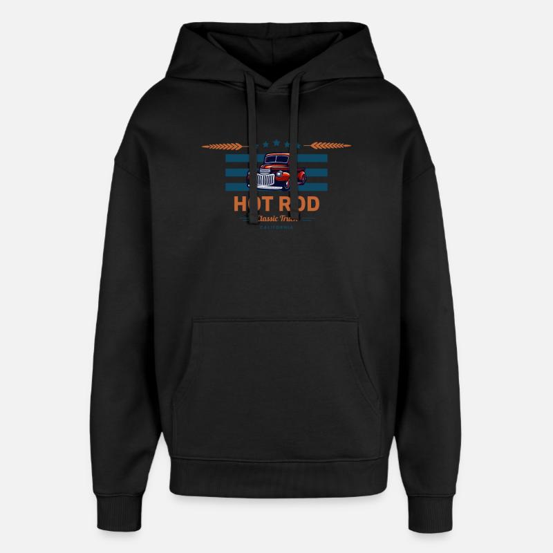 Hot Rod / Hot Rods - Sweat à capuche unisexe Stanley/Stella Oversized - noir