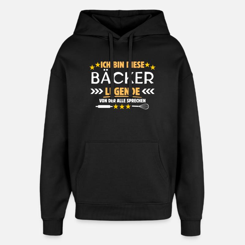 Bäcker Legende - Oversized Unisex Hoodie von Stanley/Stella - Schwarz