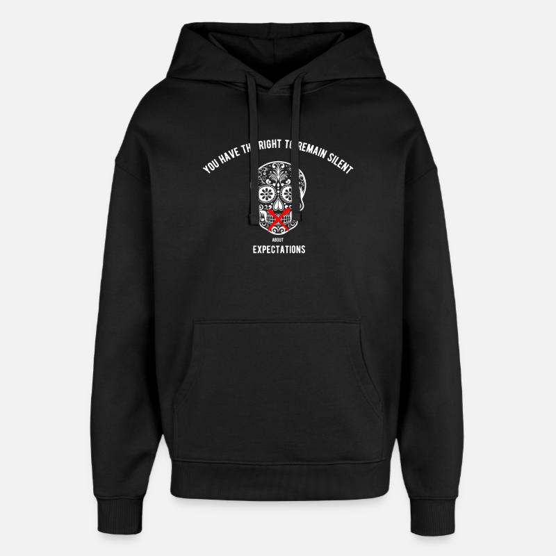 Droit de garder le silence - Sweat à capuche unisexe Stanley/Stella Oversized - noir