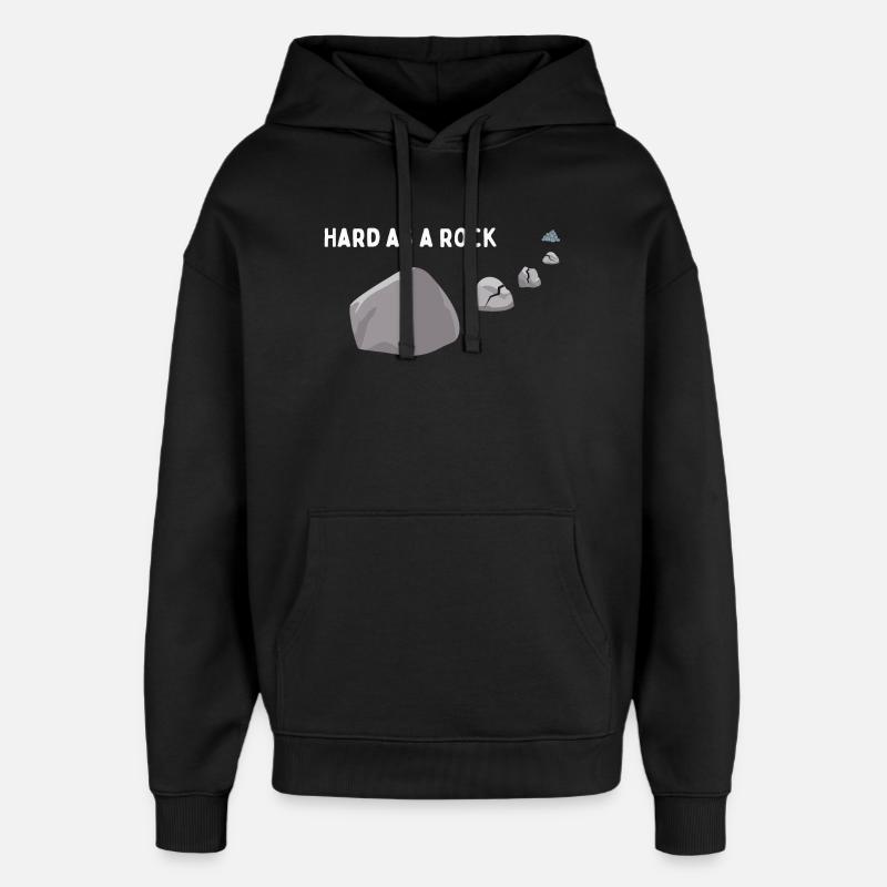 Dur comme un roc - Sweat à capuche unisexe Stanley/Stella Oversized - noir