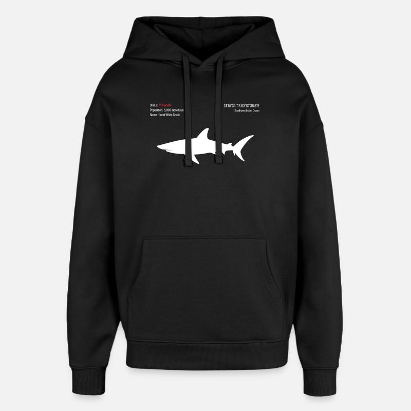 Hai - Oversized Unisex Hoodie von Stanley/Stella - Schwarz